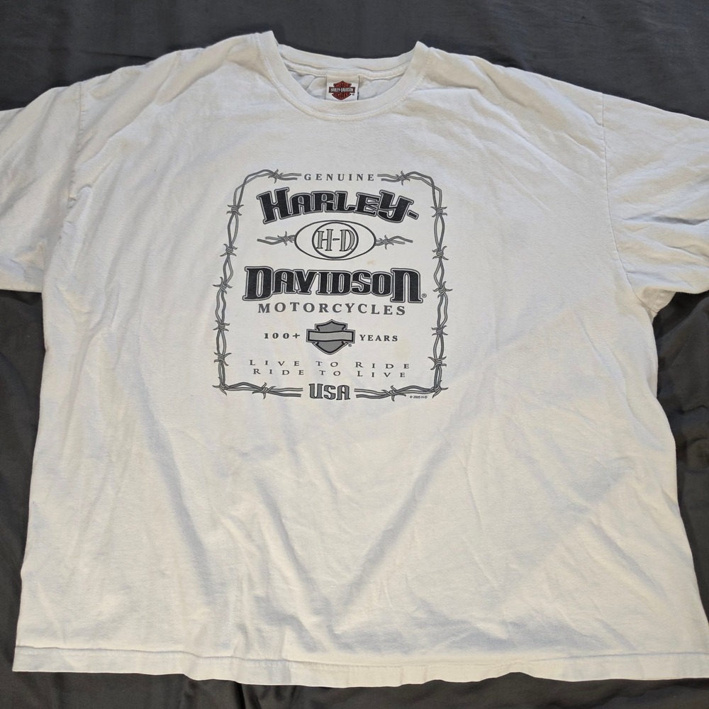 Vintage Harley Davidson Indianapolis Indiana T Shirt White 2005 Mens 3XL USA